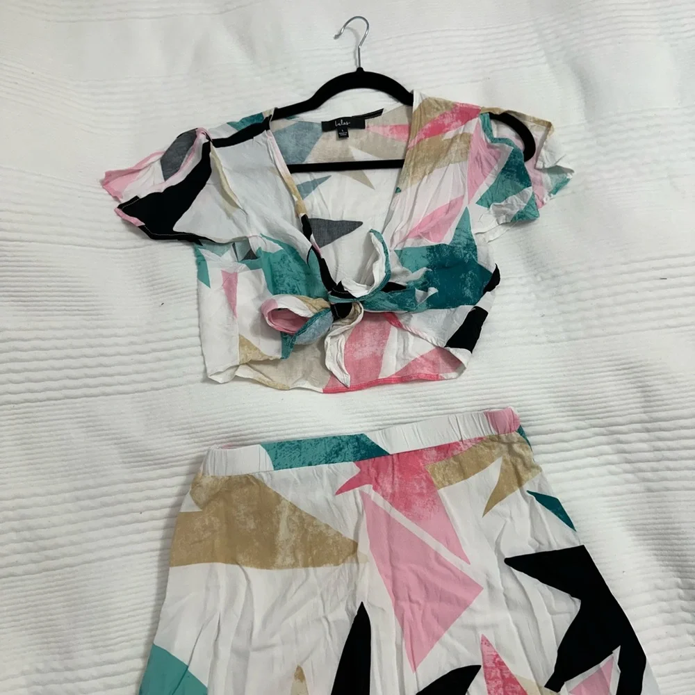 Lulu's Multicolor Abstract 2 Piece - Picture 3 of 5